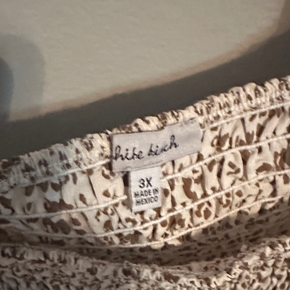 White Birch Animal Print Smocked Blouse - Picture 2 of 5